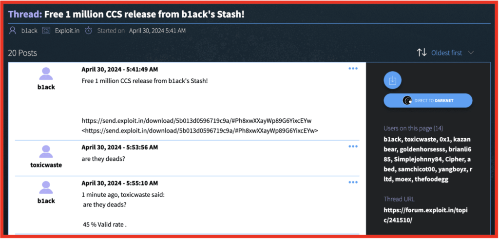 Darknet Marketplace Snapshot Series: B1ack's Sash