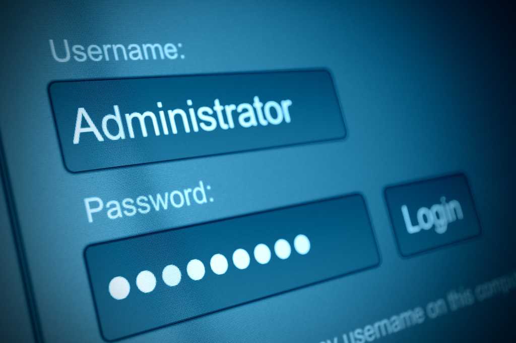 network admin login password