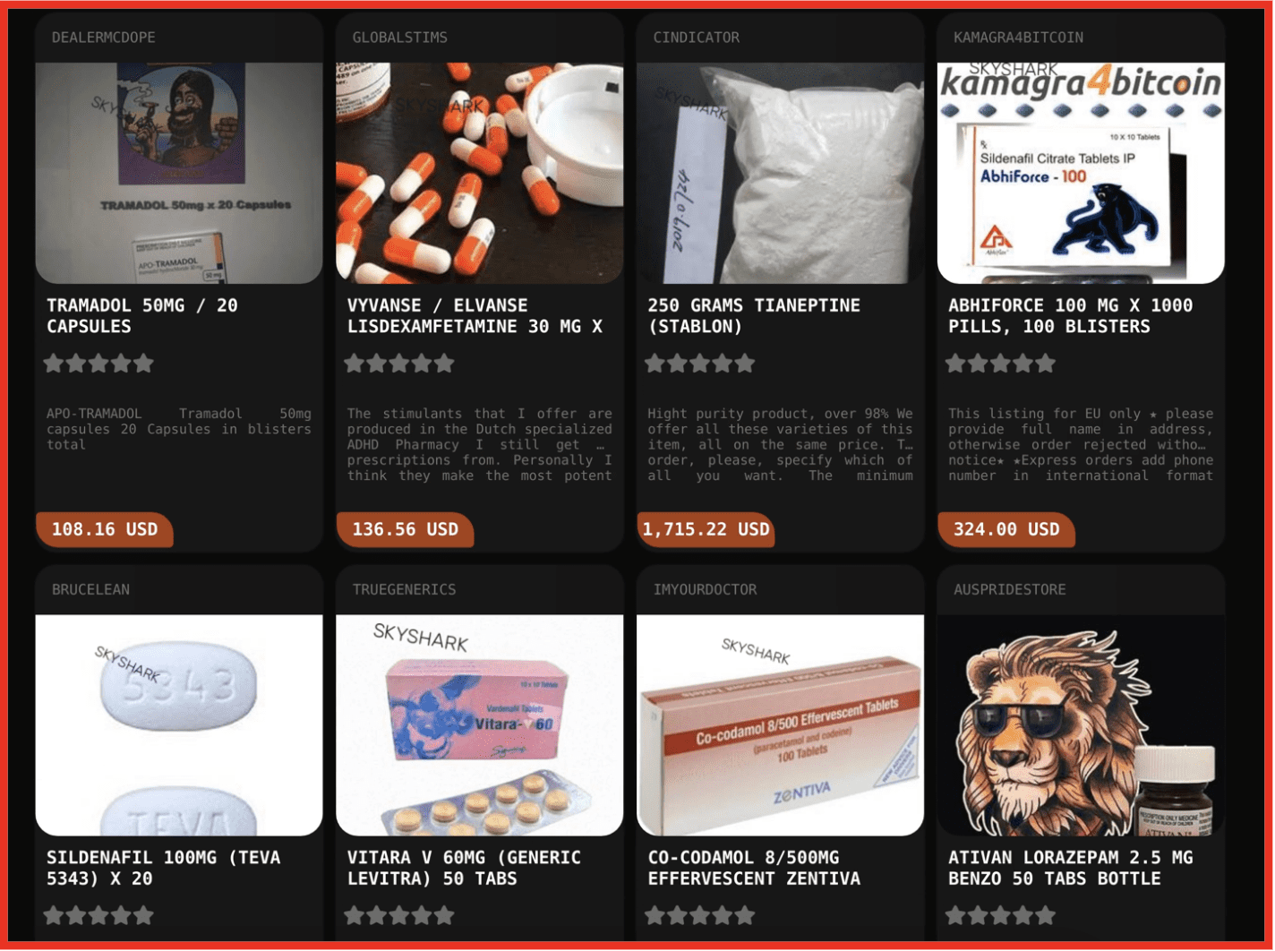 Dark Web Pharmacy et Ventes de médicaments PX illégaux | Sombre