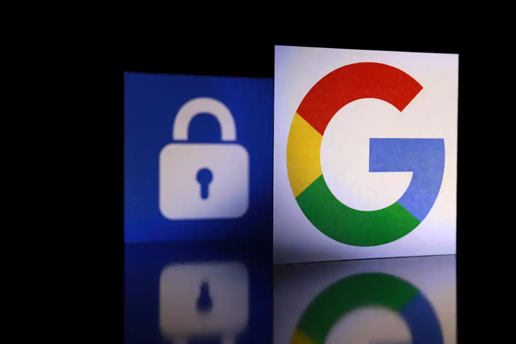 padlock icon and google logo
