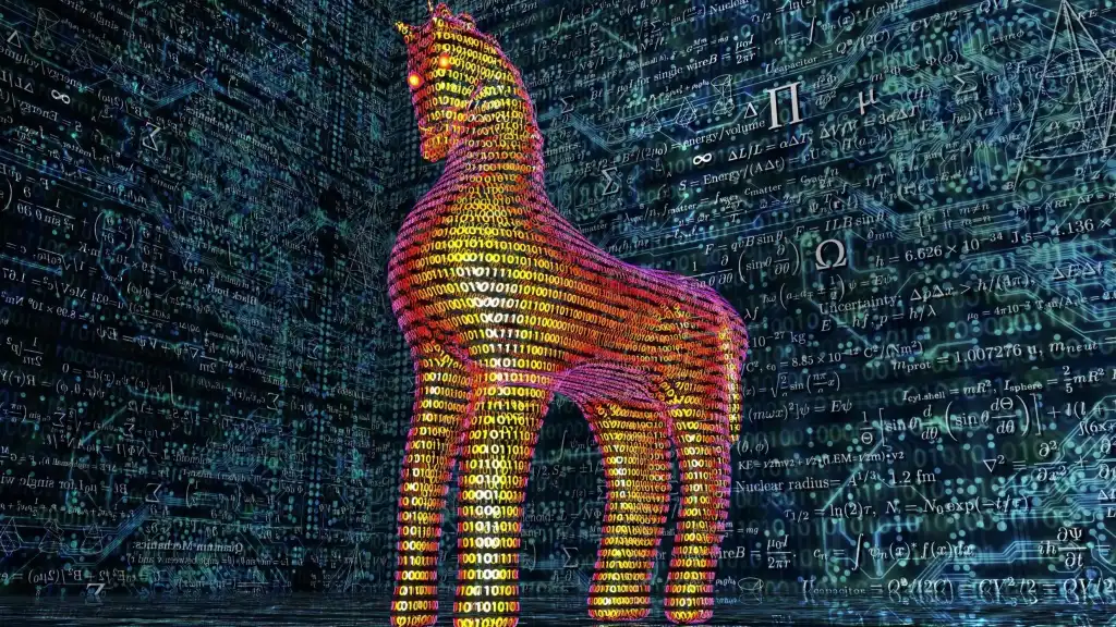 3D-Illustration, Trojaner, trojanisches Pferd, 16:9, slider