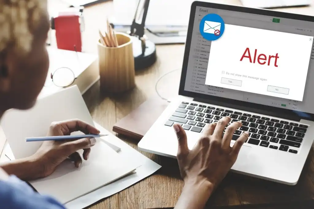 email popup warning window phishing cybersecurity security