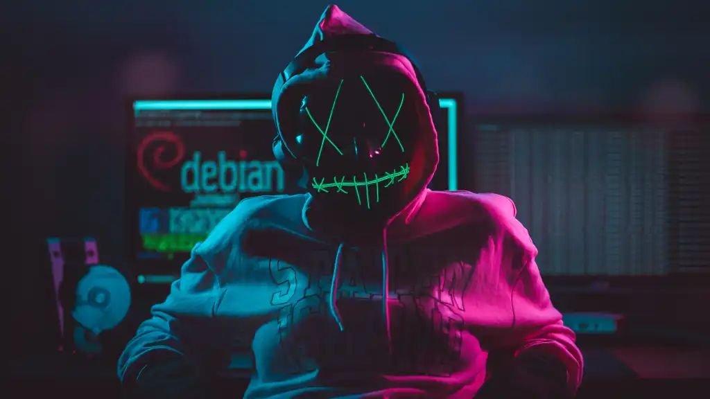 Linux Hacker Girl w Mask 16z9