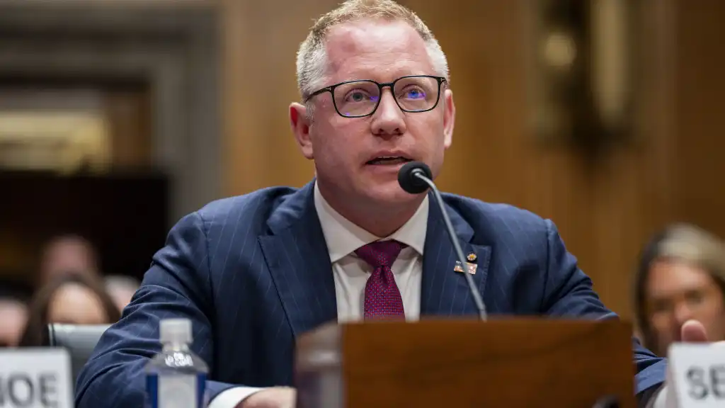 image of Sean Plankey at congressional hearing