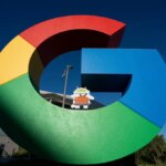 Mountain View, CA, USA - Nov 24, 2023: Giant G logo is seen at Google