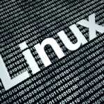 linux code binary Linux source code with a binary background. 3D rendered Illustration.