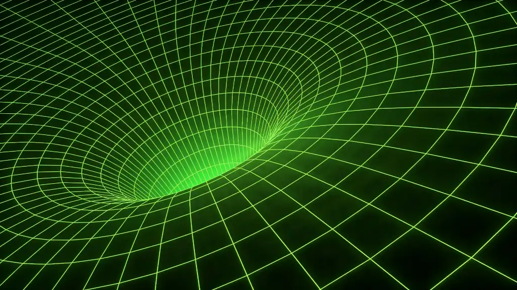 a computer generated image of a green tunnel