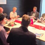 Red team discussing ransomware tabletop scenario at Infosecurity Europe