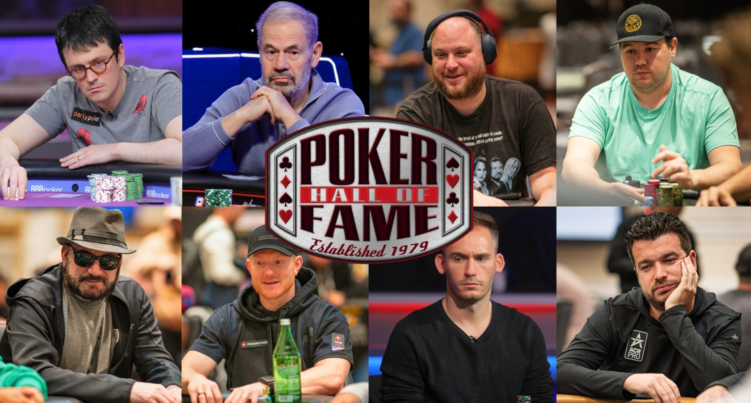 The eight finalists for the 2026 Poker Hall of Fame