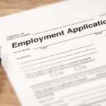 A picture of an employment application