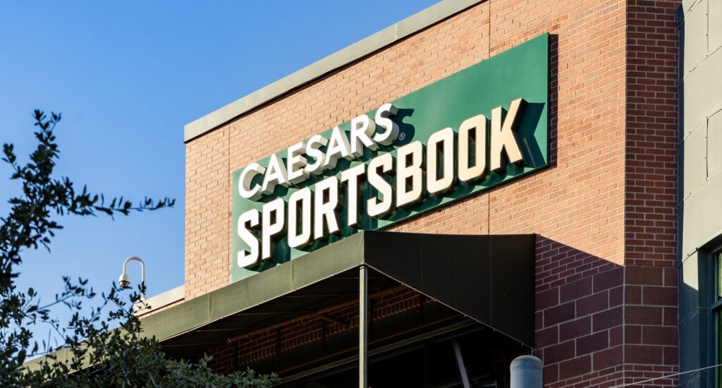A picture of a retail Caesars sportsbook location