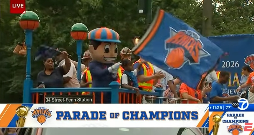 A picture of the New York Knicks NBA Championship parade.