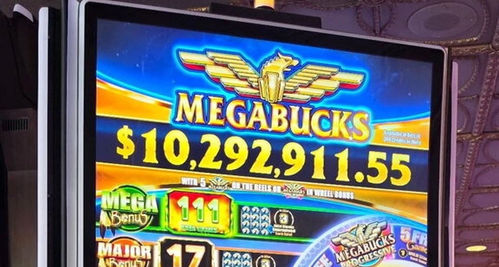 A picture of the Megabucks slot jackpot