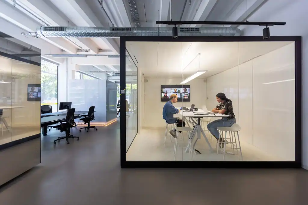people working in office