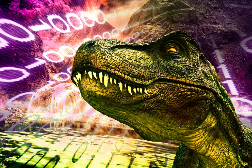 Dinosaurs / Tyrannosaurus Rex / Jurassic / Prehistoric / Ancient / Old / Outdated / Binary