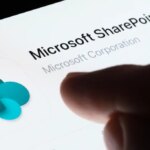 Microsoft Sharepoint on screen