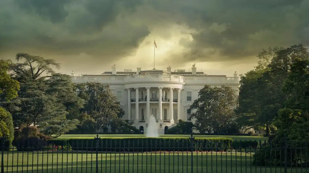 Weißes Haus White House Washington DC Wolken