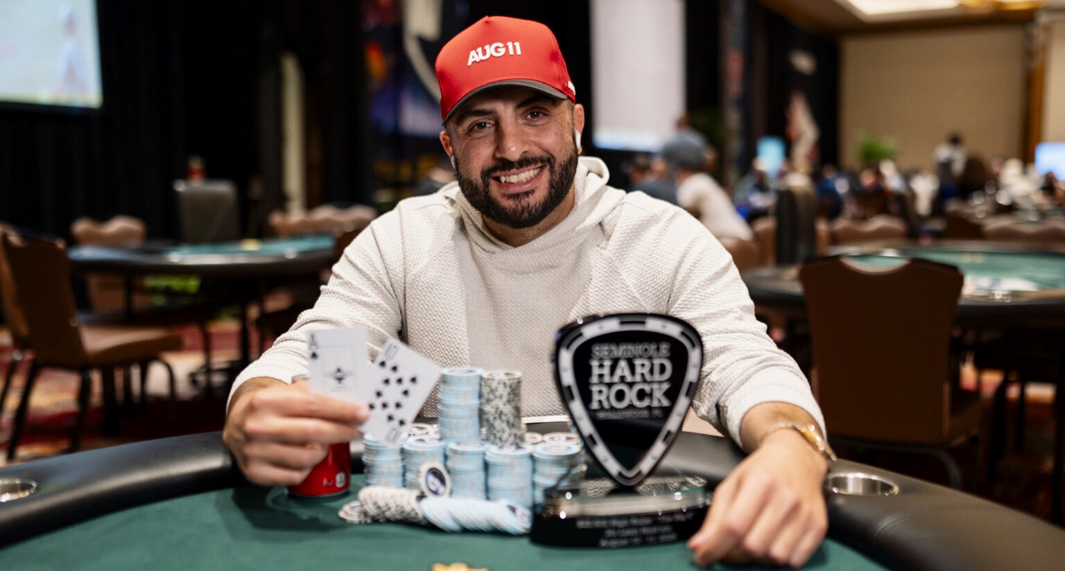 Justin Zaki remporte le High Roller de 25 000 $ du Seminole Hard Rock Poker Open