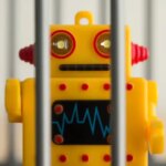 image of AI robot in detention