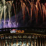 A picture of fireworks at Citi Field