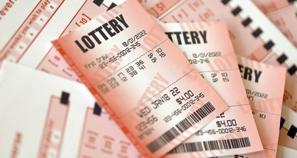 A picture of lottery tickets
