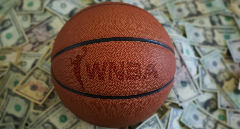 A picture of a WNBA basketball