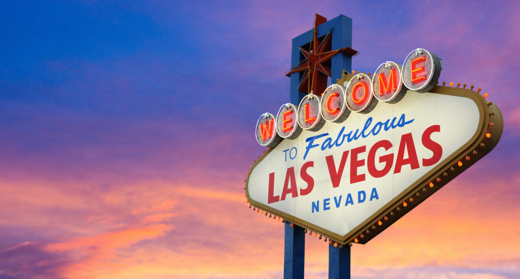 A picture of the "Welcome to Las Vegas" sign