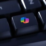 image of the copilot icon on a keyboard key