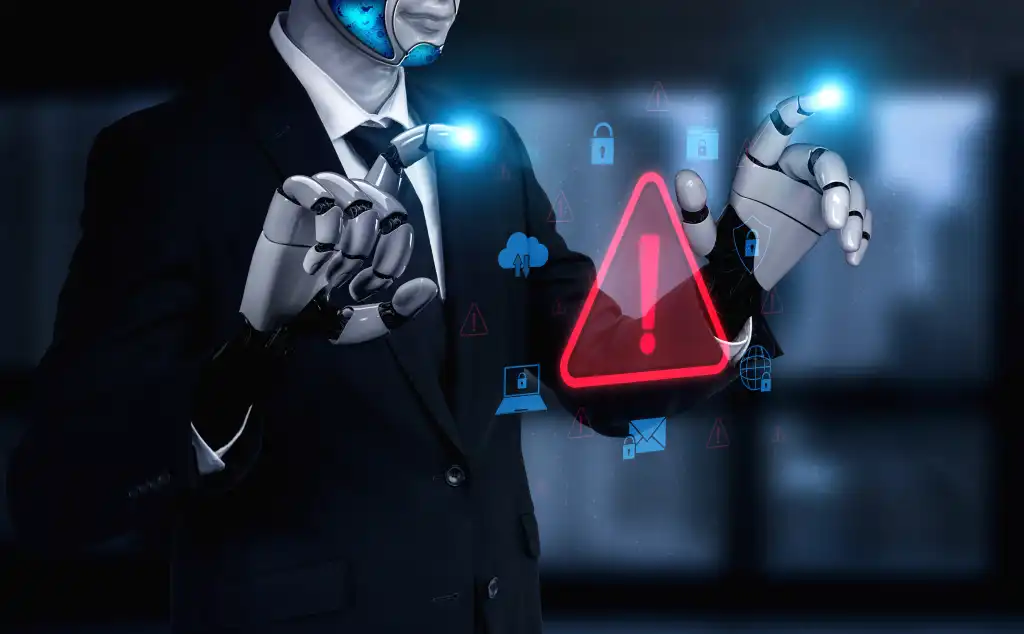 AI detects cybersecurity threats by monitoring system behavior, identifying anomalies, blocking breaches, and alerting users to potential security risks in real time. Vouch