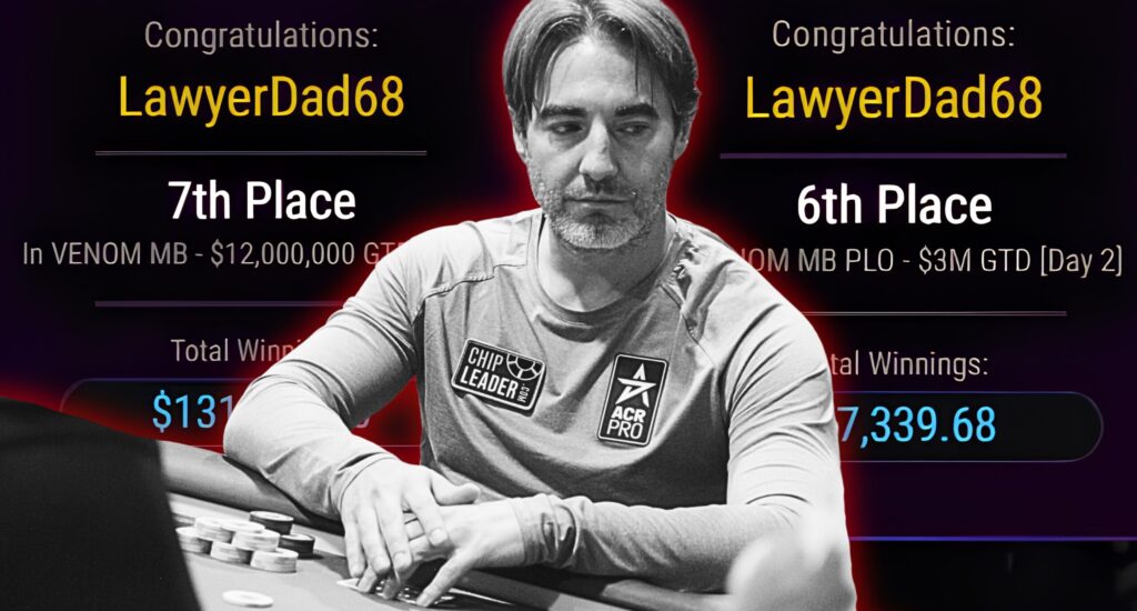 Chance Kornuth tables finales des deux tournois ACR Poker Venom