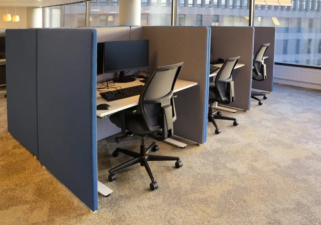Empty Office Interior With Chairs