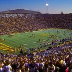 A picture of the football field at the University of Michigan