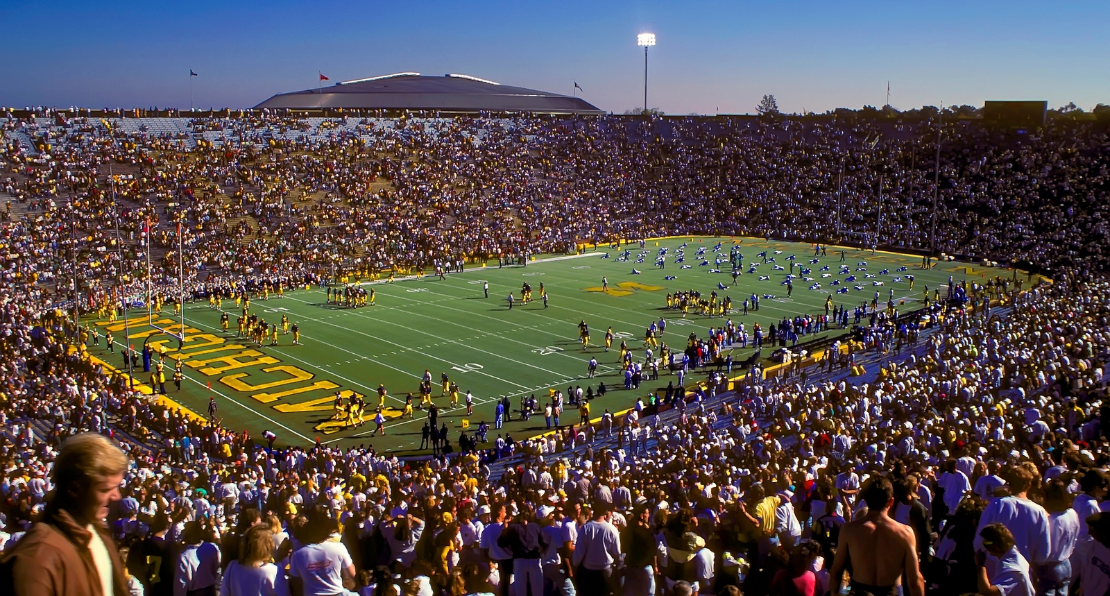 A picture of the football field at the University of Michigan