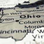 A picture of the map of Ohio