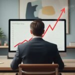 image of man sitting at desk watching AI costs increase