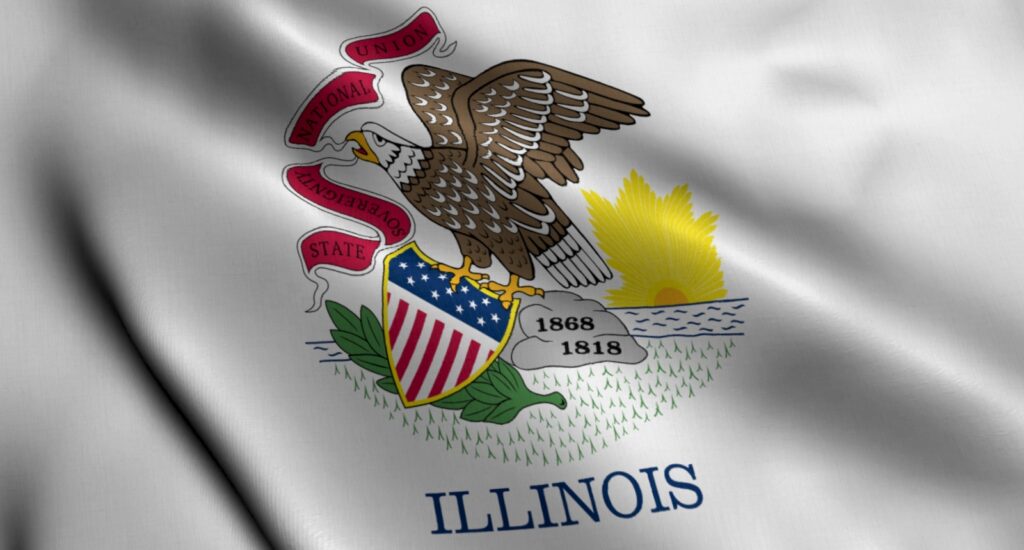 A picture of the Illinois state flag