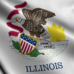 A picture of the Illinois state flag