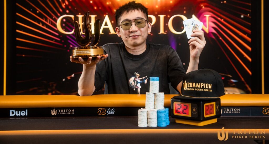 Wang Ye Speedrun remporte son premier titre Triton Poker à Jeju Turbo