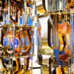 close up of quantum computer system, new advanced and innovative computing technology for data processing