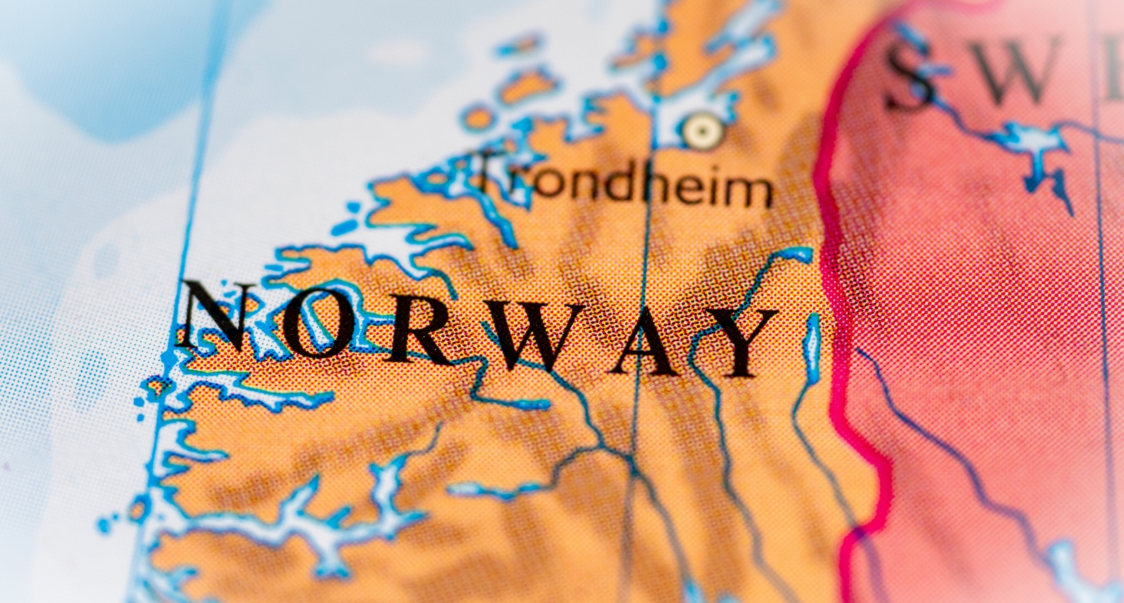 An image of a map of Norway