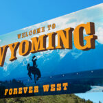 A picture of a Welcome to Wyoming sign
