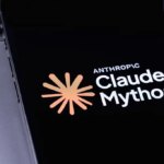 Claude Mythos by Anthropic mobile logo app on a screen smartphone. Claude is a family of large language models developed by Anthropic. Batumi, Georgia - March 26, 2026