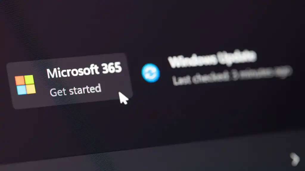 Bildschirm mit Microsoft 365