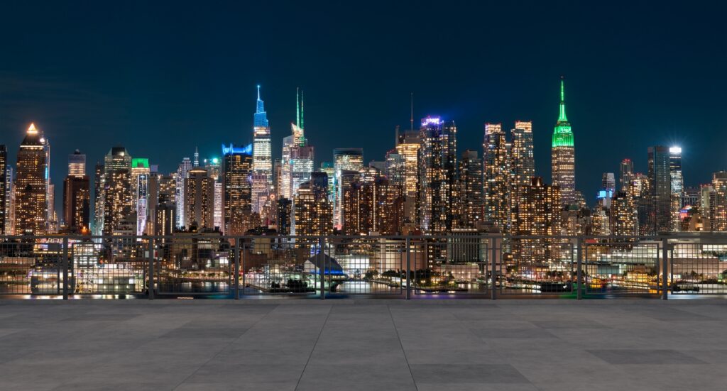 A picture of the New York City skyline