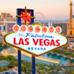 A picture of the famous "Welcome to Las Vegas" sign