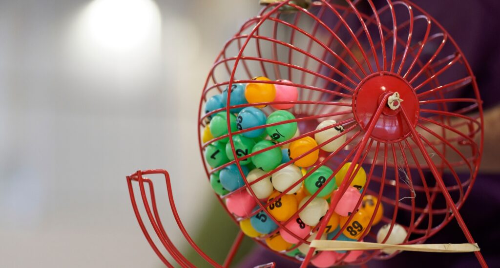 A picture of lottery balls