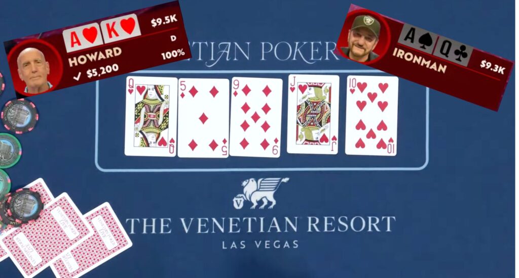 REGARDER : Un joueur All-In frappe un Royal Flush Runner-Runner